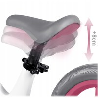 Bicicleta fara pedale pentru copii 87x39x54 cm, roti EVA, Light Flee Nukido Roz-Alb - 2