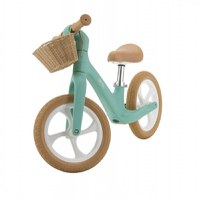 Bicicleta fara pedale pentru copii, Adamex Pixie, cu roti de 12 inch din spuma PU, cu cosulet, design retro, scaun reglabil, inaltime sezut 33-43 cm, sarcina maxima admisa 50 kg, 2-6 ani, Prestige Mint - 4