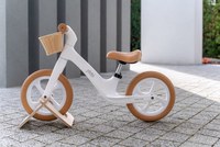 Bicicleta fara pedale pentru copii, Adamex Pixie, cu roti de 12 inch din spuma PU, cu cosulet, design retro, scaun reglabil, inaltime sezut 33-43 cm, sarcina maxima admisa 50 kg, 2-6 ani, Snow White - 2