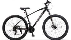 Bicicleta MTB Carpat Invictus C2757C NegruGri, roti 27.5 inch, 21 viteze, inaltime utilizator 160-175 cm, greutate suportata 120 kg