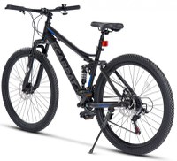 Bicicleta MTB Full-Suspension E-Carpat E2660A NegruGriAlbastru, 26 inch, 150-165 cm inch, greutate suportata 100 kg - 2