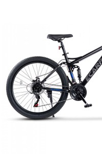 Bicicleta MTB Full-Suspension E-Carpat E2660A NegruGriAlbastru, 26 inch, 150-165 cm inch, greutate suportata 100 kg - 3