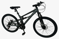 Bicicleta MTB-Full Suspension Velors Trail V24271D GriNegru 24 inch, echipare Shimano, 21 viteze, manete secventiale, frane disc mecanice - 4