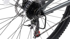 Bicicleta MTB-Full Suspension Velors Trail V24271D GriNegru 24 inch, echipare Shimano, 21 viteze, manete secventiale, frane disc mecanice