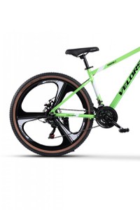 Bicicleta MTB-HT Velors Power 2.7 V27302M VerdeAlbNegru 27 inch cadru aluminiu - 2