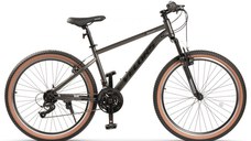 Bicicleta MTB Velors Mercury V26301G GriNegru, Schimbator spate Carpat, Roti 26 Inch, Manete Schimbator Rotative, 21 viteze, Frane Mecanice Disc fataspate