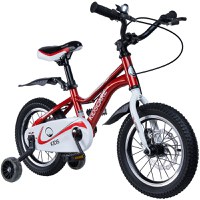 Bicicleta pentru copii 2-4 ani KidsCare HappyCycles 12 inch cu roti ajutatoare si frane pe disc rosu - 6