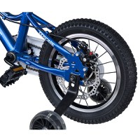 Bicicleta pentru copii 3-6 ani KidsCare HappyCycles 14 inch cu roti ajutatoare si frane pe disc albastru - 3