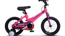 Bicicleta pentru copii Carpat Pro C14122B RozFucsia, roti 14 inch, inaltime utilizator 75-100 cm, greutate suportata 50 kg