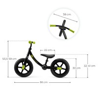 Bicicleta pentru copii copii Kinderkraft 2Way Next Offroad Black, scaun reglabil de la 32-41 cm, roti spuma EVA, ghidon reglabil, pentru copii de la 2 ani pana la 35 kg, unghi de viraj limitat - 1