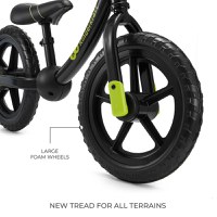 Bicicleta pentru copii copii Kinderkraft 2Way Next Offroad Black, scaun reglabil de la 32-41 cm, roti spuma EVA, ghidon reglabil, pentru copii de la 2 ani pana la 35 kg, unghi de viraj limitat - 3