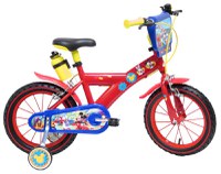 Bicicleta pentru copii Denver Mickey Mouse 16 inch, frana de mana pe ambele roti, scaun si ghidon ajustabile, roti ajutatoare detasabile - 1