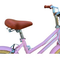 Bicicleta pentru copii KidsCare HappyGirl Roz 16 inch cu roti ajutatoare, frane de mana, cosulet, 5-8 ani - 2