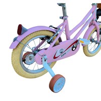 Bicicleta pentru copii KidsCare HappyGirl Roz 16 inch cu roti ajutatoare, frane de mana, cosulet, 5-8 ani - 4