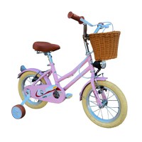 Bicicleta pentru copii KidsCare HappyGirl Roz 16 inch cu roti ajutatoare, frane de mana, cosulet, 5-8 ani - 5