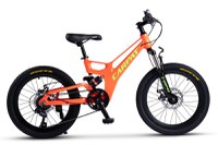 Bicicleta pentru copii MTB-FS Carpat C20344A PortocaliuVerde, roti 20, inaltime utilizator 120-155 cm, greutate suportata 80 kg - 2