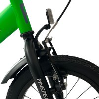 Bicicleta pentru copii Procart Verde 14 inch, roti ajutatoare detasabile, cadru otel 21.5 cm, manere cauciucate, ghidonsa reglabile - 4