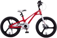 Bicicleta pentru copii Royal Baby Galaxy G1801C 18 inch RosuAlb 5-7 ani, Cadru Magneziu, Frane Disc, Roti Ajutatoare - 1