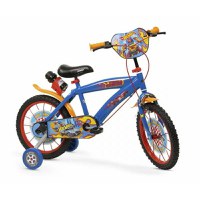 Bicicleta pentru copii Toimsa Hot Wheels 16 inch cu roti ajutatoare, suport si sticla de apa - 3