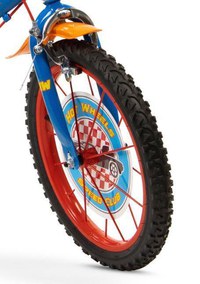 Bicicleta pentru copii Toimsa Hot Wheels 16 inch cu roti ajutatoare, suport si sticla de apa - 1