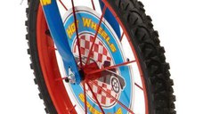 Bicicleta pentru copii Toimsa Hot Wheels 16 inch cu roti ajutatoare, suport si sticla de apa