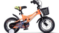 Bicicleta pentru copii Velors V1401A portocaliu, roti 14 inch, varsta 3-5 ani, inaltime utilizator 90-105 cm, greutate suportata 80 kg