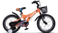 Bicicleta pentru copii Velors V1601A Portocaliu, roti 16 inch, 4-6 ani, 16 viteze, inaltime utilizator  100-115 cm , greutate suportata 60 kg
