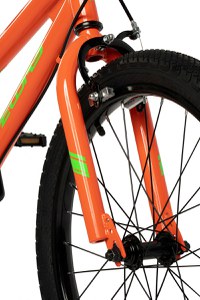 Bicicleta pentru copii Velors V2003B PortocaliuVerde, roti 20 inch, inaltime utilizator 120-135 cm, greutate suportata 80 kg - 3