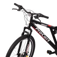 Bicicleta Procart MTB Rosu full suspension, 26 inch, 21 viteze, sistem de franare pe disc, cadru otel - 1