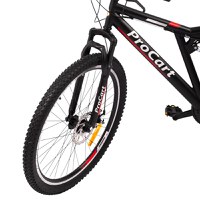 Bicicleta Procart MTB Rosu full suspension, 26 inch, 21 viteze, sistem de franare pe disc, cadru otel - 8