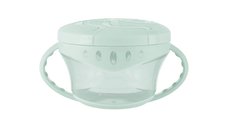 Bol cu  manere pentru copii KikkaBoo Snack-me-up Mint,capac moale si flexibil cu orificu usor de accesat,ideal pentru gustari