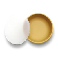 Bol de hranire cu capac din silicon natural si ventuza 6 luni+ Yellow - 1