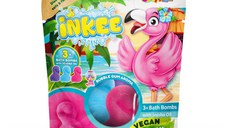 Bombe de baie Inkee 3 bucati asortate in forma de Flamingo Craze