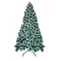 Brad artificial de Craciun cu varfuri albe Novokids PineTree Alb Verde, Cu ace lungi, Coroana bogata, Inaltime 180 cm, Suport inclus, Pom de Craciun Ecologic - 4