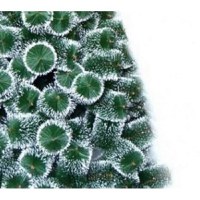 Brad artificial de Craciun cu varfuri albe Novokids PineTree Alb Verde, Cu ace lungi, Coroana bogata, Inaltime 180 cm, Suport inclus, Pom de Craciun Ecologic - 1