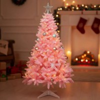 Brad artificial deluxe roz 220 cm, diametru 138 cm, 14 niveluri, 89 ramuri, 536 ace, aspect luxuriant - 4