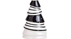 Brad decorativ ceramic alb negru 16 cm