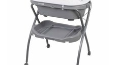 Cadita de baie FreeON Swan cu hamac pentru nou nascut si masa de infasat, roti, suport metalic