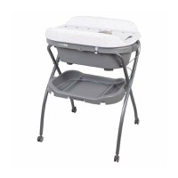 Cadita de baie FreeON Swan cu hamac pentru nou nascut si masa de infasat, roti, suport metalic - 1