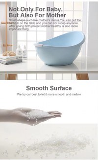 Cadita pentru bebelusi cu forma ergonomica,suprafata antiderapanta si protectie spate Little Mom Egg Blue - 7