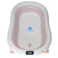 Cadita pliabila pentru bebelusi KidsCare Roz cu suport metalic, termometru, perna reductor, jucarii, protectie cap, cana pliabila - 4