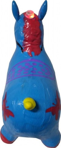 Calut de sarit gonflabil Novokids Jumping Donkey cu Sunete si lumini, Dimensiuni 55X50X25 cm, Pentru interior si exterior, Maxim 50 kg, Albastru - 2