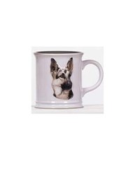Cana cu catel rasa german Shepherd in relief - 1