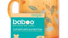 Cana cu fund antiderapant Baboo Portocaliu 170 ml 12 luni+