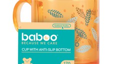 Cana cu fund antiderapant Baboo Portocaliu 170 ml 12 luni+