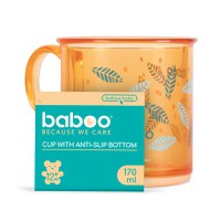 Cana cu fund antiderapant Baboo Portocaliu 170 ml 12 luni+ - 1