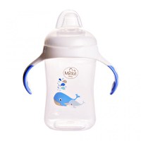 Cana cu manere si cioc de silicon Minut Baby 300 ml 6+ bleu - 3