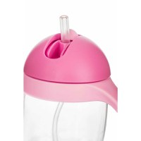 Cana de apa Bocioland cu pai si manere 300 ml 6 luni+ Pink - 2