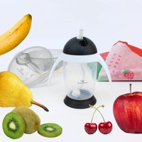 Cana de apa Bocioland cu pai si manere 300 ml 6 luni+ Pink - 5