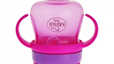 Cana Minut Baby Anticurgere cu Pai Mobil 250 ml Roz
